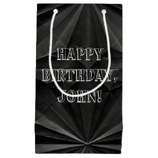 Black Origami Pattern for Birthday Small Gift Bag