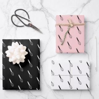 Black Pink White Balloon Whisk Patterns  Sheets