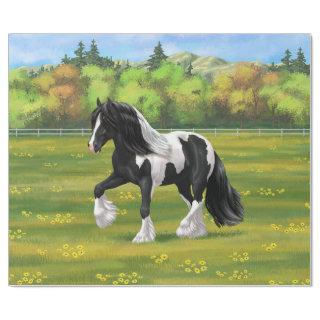 Black Pinto Piebald Gypsy Vanner Draft Horse