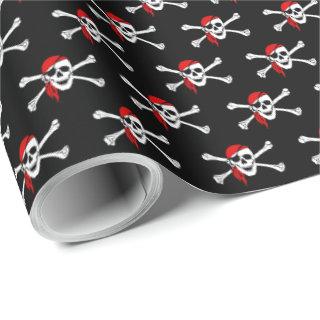 Black Pirate Skull Crossbones