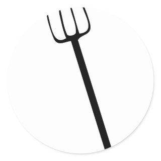 black pitchfork classic round sticker