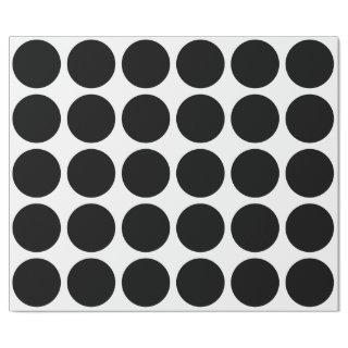 Black Polka Dots Large Geometric Pattern White