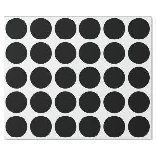 Black Polka Dots Large Geometric Pattern White