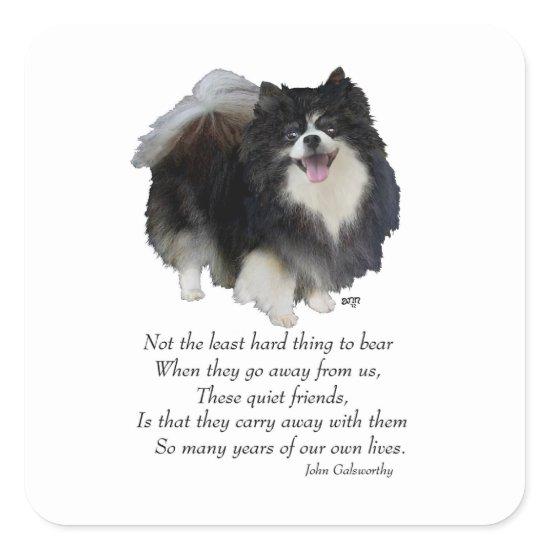 Black Pomeranian Keepsake Square Sticker