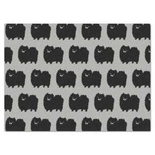 Black Pomeranians Pattern | Cute Fluffy Dog Tissue Paper