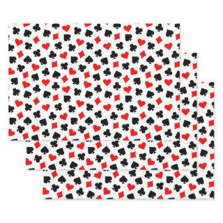 Black Red and White Casino Card Suits  Sheets