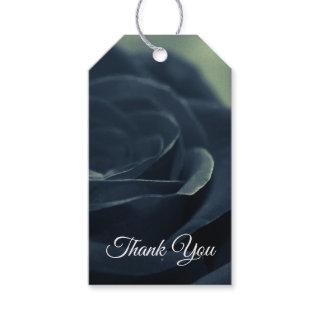 Black Rose Dark Gothic Flower Photo Thank You Gift Tags