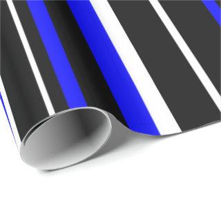Black, Royal Blue, and White Stripe