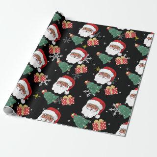 black Santa and Christmas Tree gift