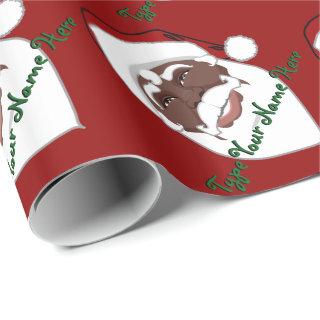 Black Santa  Custom Christmas Paper