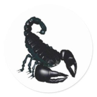 Black Scorpion Classic Round Sticker
