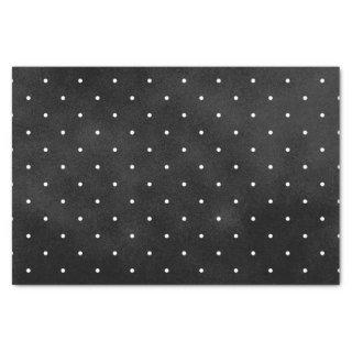 Black Smudge Color with White Polka Dots Tissue Paper