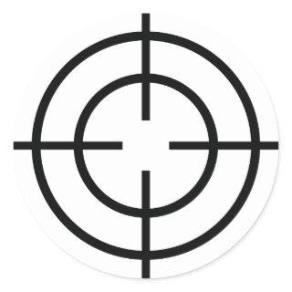 black sniper  crosslines icon classic round sticker