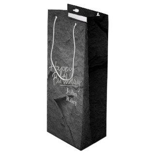 black stone slate wine gift bag
