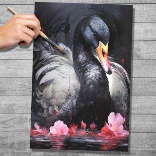 Black Swan 1 Decoupage Paper