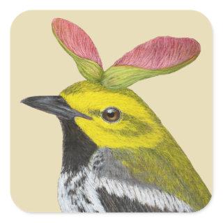 Black throated green warbler stickers