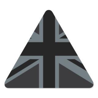 Black Union Jack British Flag Decor Triangle Sticker