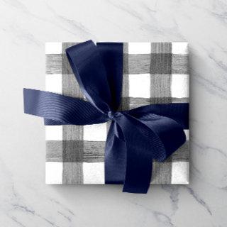 Black Watercolor Gingham