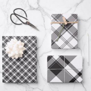 Black White and Gray Plaid  Sheets