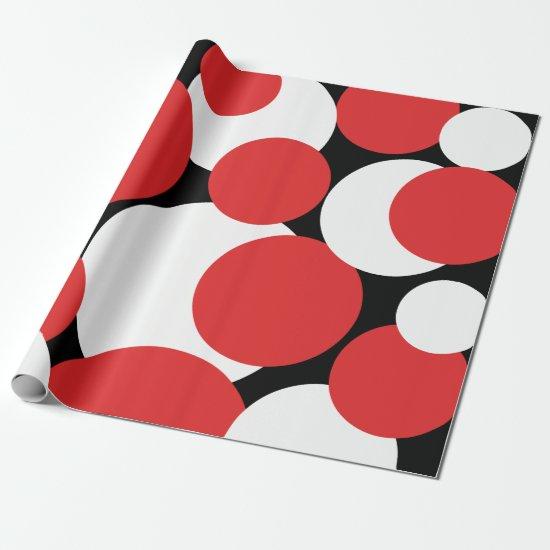 Black, White and Red Polka Dots