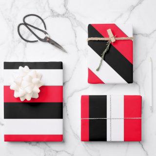 Black, White and Red Stripes   Sheet
