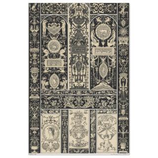 Black & white architectural baroque decoupage pape tissue paper