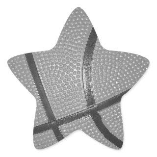 Black & White Basketball Star Sticker