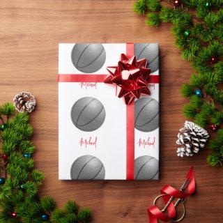 Black & White Basketball Your Name Custom
