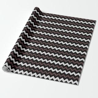Black White Brown Chevron Stripe