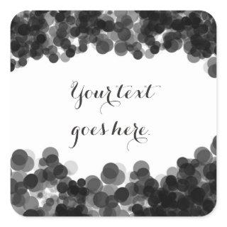 Black White Caviar Elegant Party favor sticker