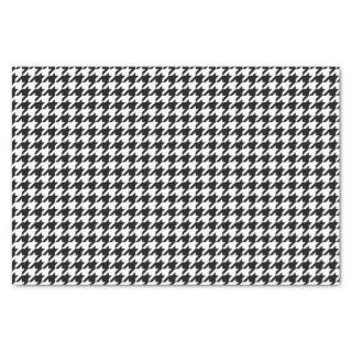 Black White Classic Houndstooth Check Tissue Paper