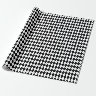 Black White Geometric Argyle Pattern