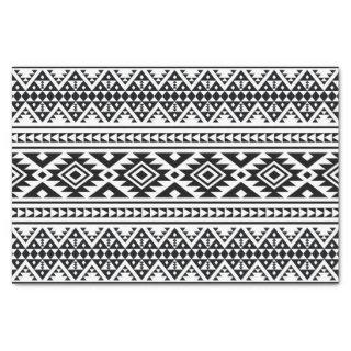 Black White Geometric Tribal Pattern Aztec Boho Tissue Paper