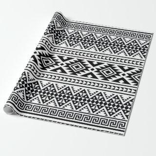 Black White Geometric Tribal Pattern Aztec Boho