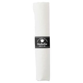 Black White Graduate Custom Graduation Party Napkin Bands