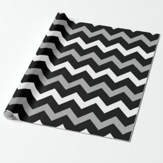 Black White & Grey Chevron Print Pattern