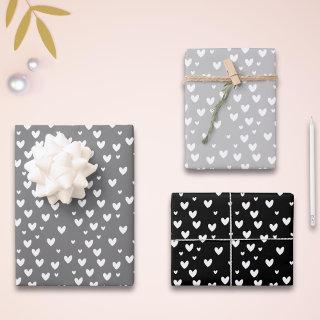 Black White Heart Pattern Valentine's Day  Sheets