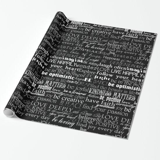 Black White Inspirational Words
