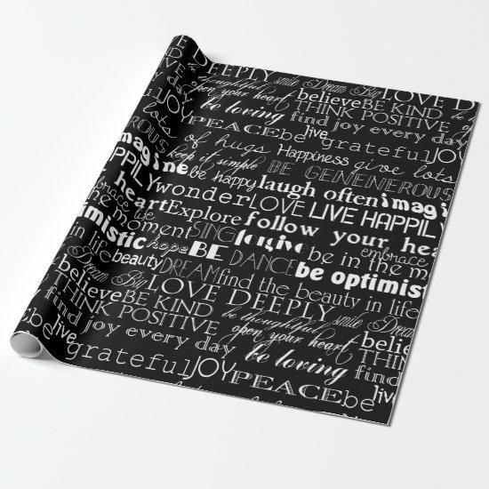 Black White Inspirational Words