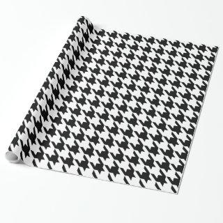 Black White Large Houndstooth Check