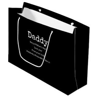 Black & White Message From your Kids Large Gift Bag