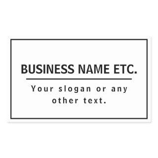 Black & White Multi-Purpose  Rectangular Sticker