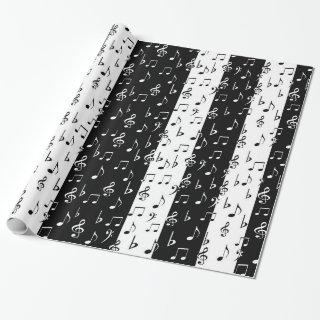 Black & White Musical Stripes