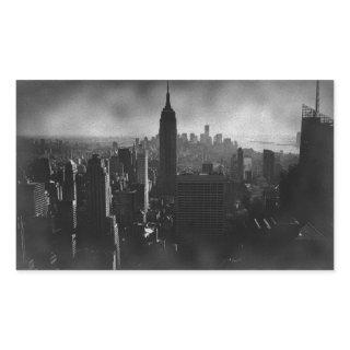 Black & White New York City Rectangular Sticker