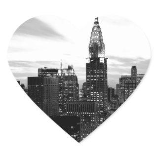 Black & White New York Heart Sticker