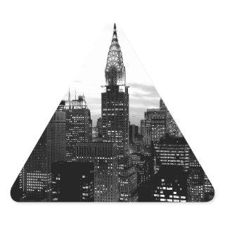 Black & White New York Triangle Sticker