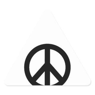 Black White Peace Sign Symbol Triangle Sticker