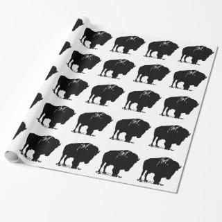 Black & White Pop Art Bison Buffalo