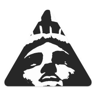 Black & White Pop Art Statue of Liberty Triangle Sticker