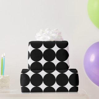 Black White Retro Geometric Circle Pattern